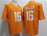 Men's Notre Tennessee Volunteers #16 Morgan Wallen Orange Stitched Jersey,baseball caps,new era cap wholesale,wholesale hats